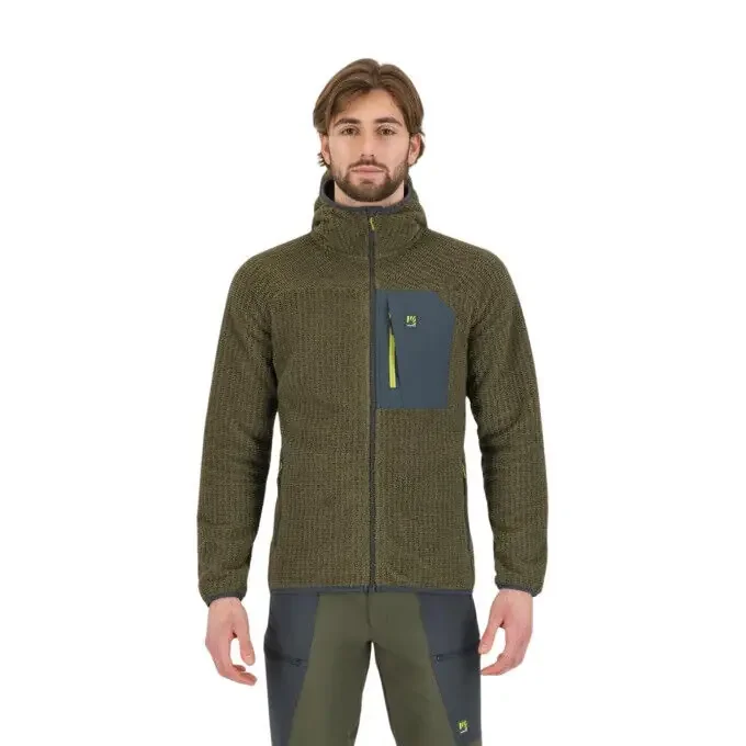 Veste polaire à capuche Homme Rocchetta Evo – Deep Depths/Woodl.Gray Satisfait Ou Remboursé
