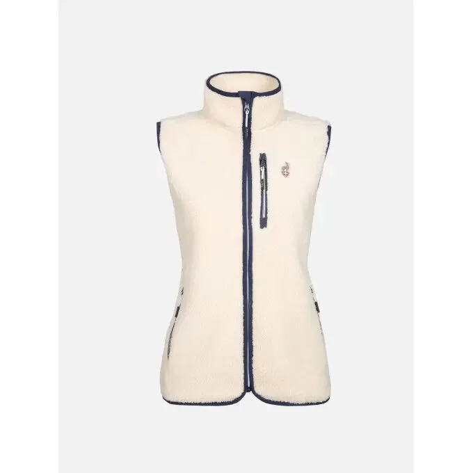 Veste sans manche en sherpa Aulp TINNA Greige Pas Cher