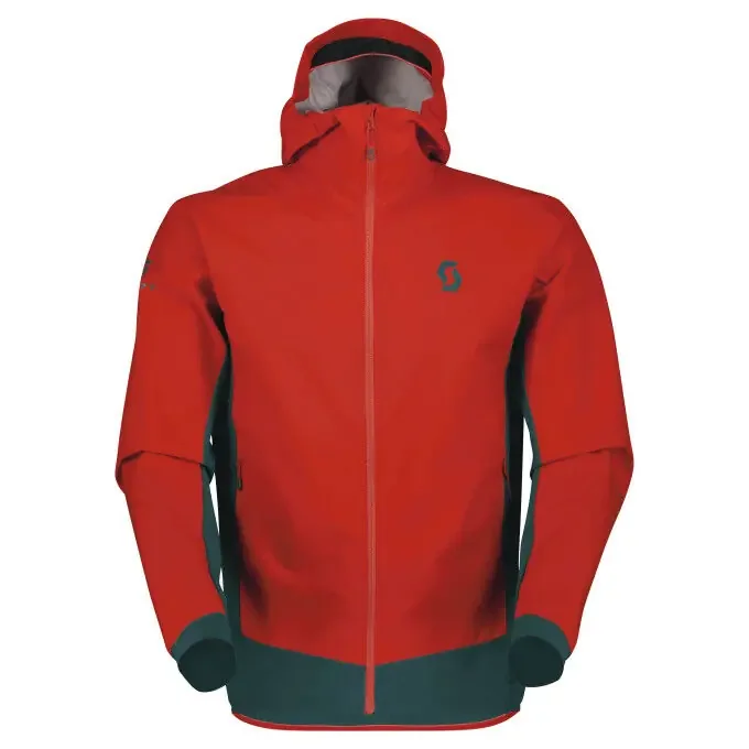 Veste Scott EXPLORAIR HYBRID LT Aruba Green / Magma Red Quantité Limitée