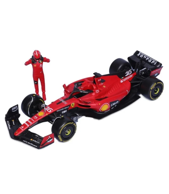 Voiture 1/24 Bburago Ferrari SF23 Officiel Formule 1 Charles Leclerc N°16