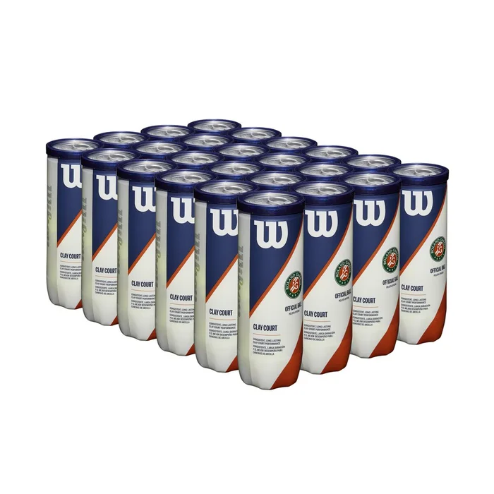 Wilson Roland Garros Tennis Balls – Box of 24 Cans of 3 Balls